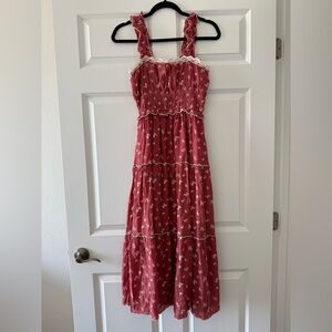 Floral Red Maxi Dress